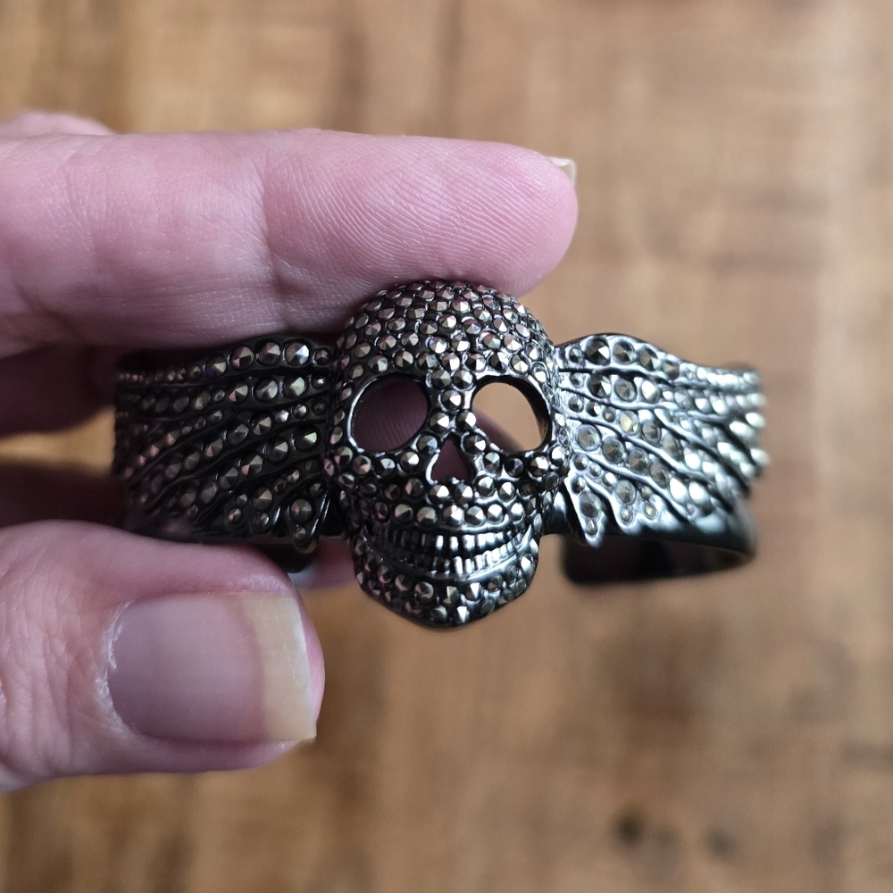 Zadig & Voltaire Rhinestone Skull Bracelet